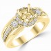 0.45 ct Ladies Round Cut Diamond Semi Mounting Engagement Ring in 14 kt Yellow Gold